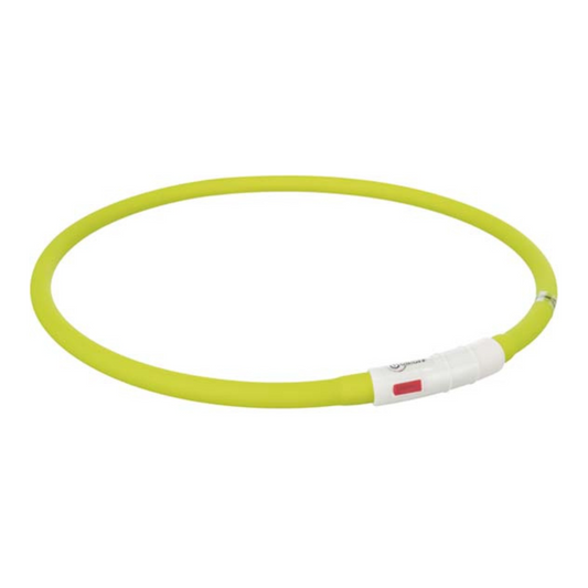 Flash light LED-halsband - Gul